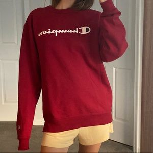 Red Champion crewneck
